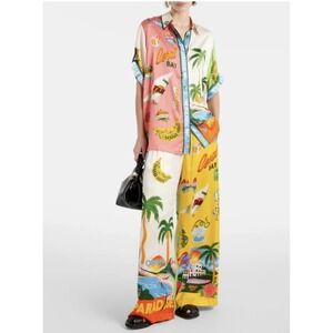 Paradise Inn 2‎ Piece Set L Beach Vacation Travel Tropical Colorful Resort Retro